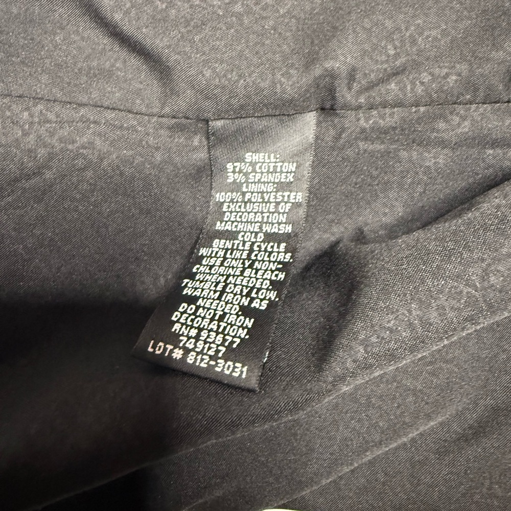Nicole Miller Military Band Jacket Black Gold Trim Cropped Blazer Size 16 - Picture 8 of 9